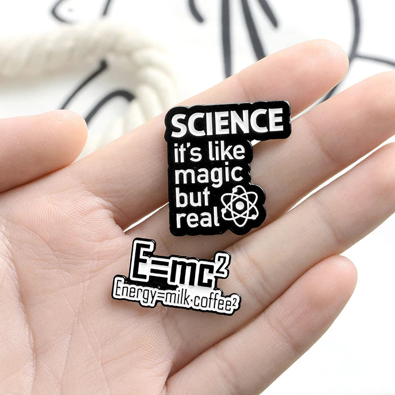 Enamel Pins Black Letters