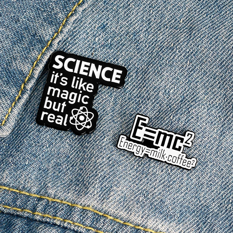 Enamel Pins Black Letters