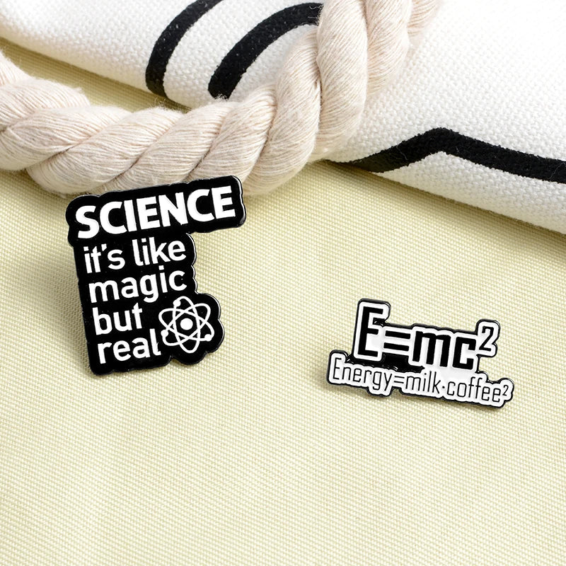 Enamel Pins Black Letters