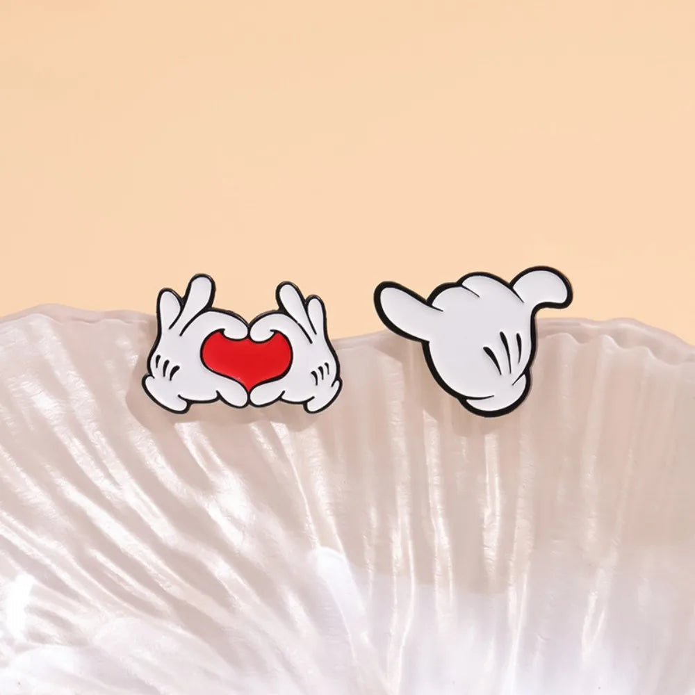 Cartoon Finger Gesture Love You Enamel Pins