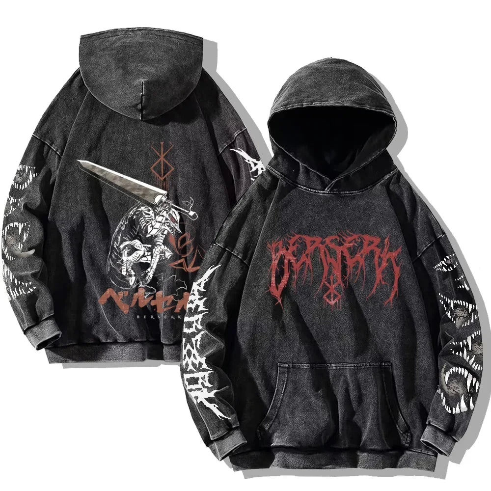 Berserk Hoodies Gothic Print