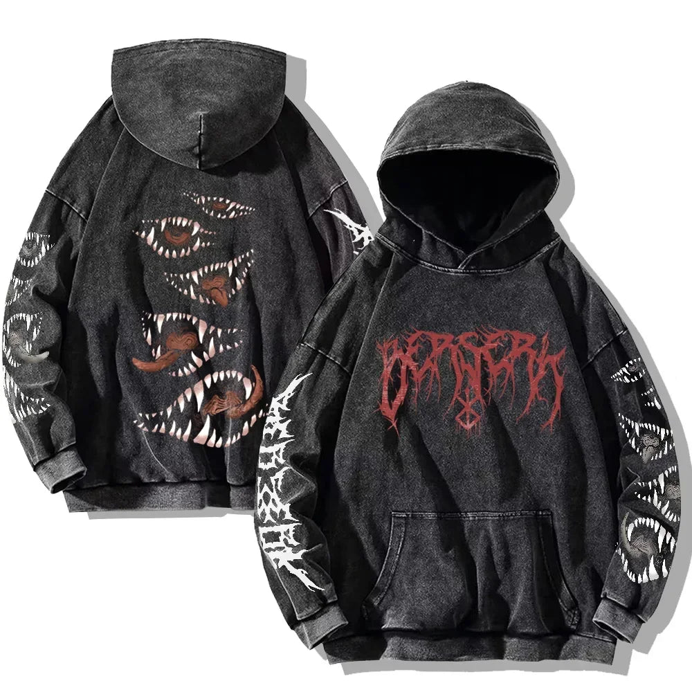 Berserk Hoodies Gothic Print