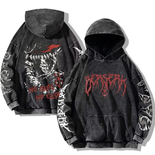 Berserk Hoodies Gothic Print