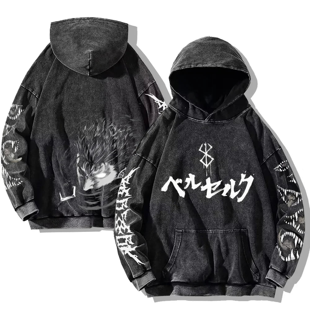 Berserk Hoodies Gothic Print