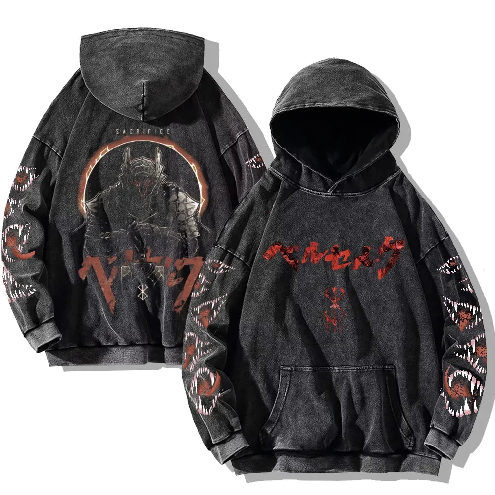 Berserk Hoodies Gothic Print