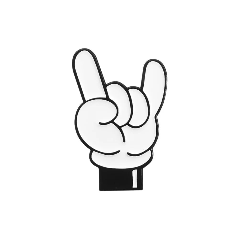 Cartoon Finger Gesture Love You Enamel Pins