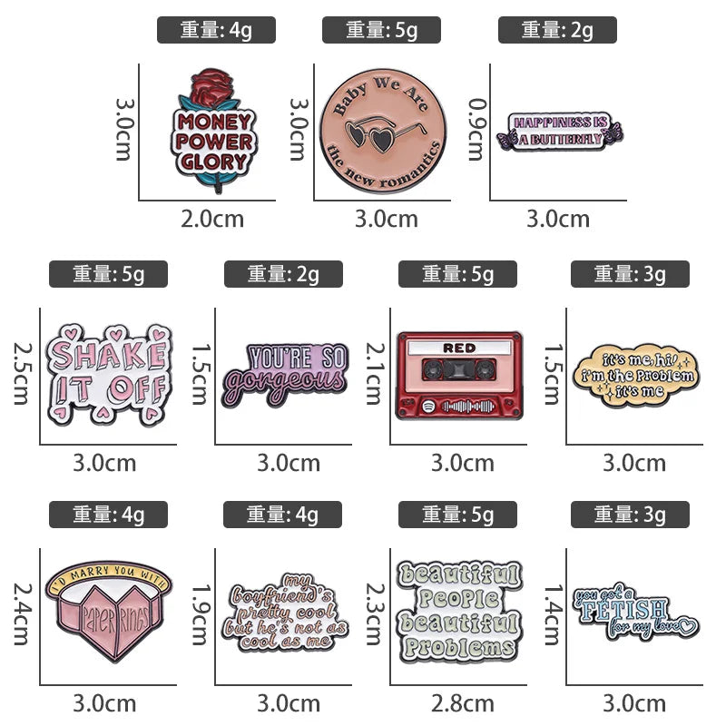Money Power Glory Enamel Pins