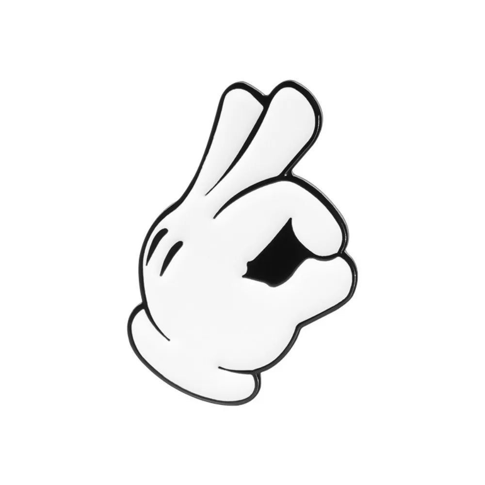 Cartoon Finger Gesture Love You Enamel Pins