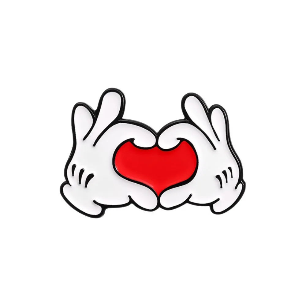 Cartoon Finger Gesture Love You Enamel Pins