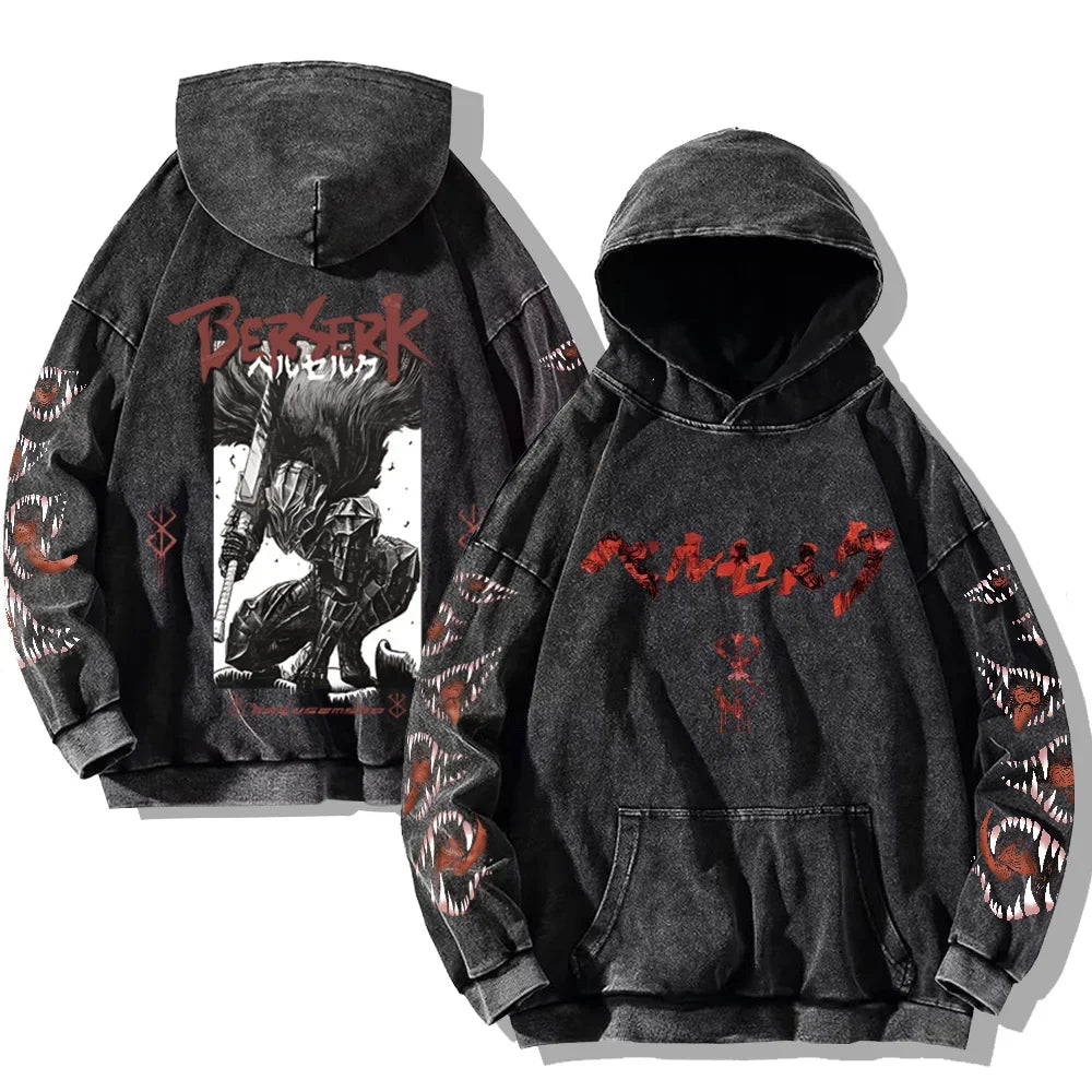 Berserk Hoodies Gothic Print